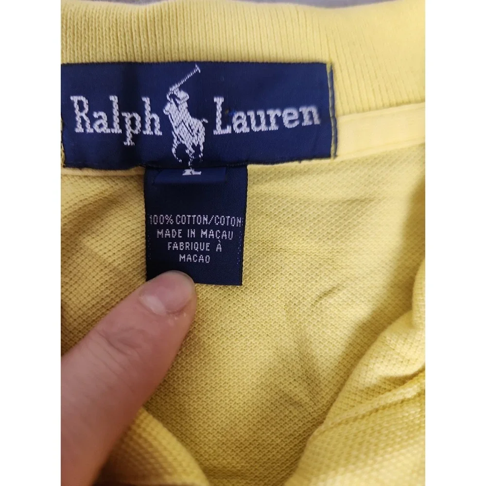 Lot of 3 Polo Ralph Lauren Short Sleeve Polo Shirts Men's Size L